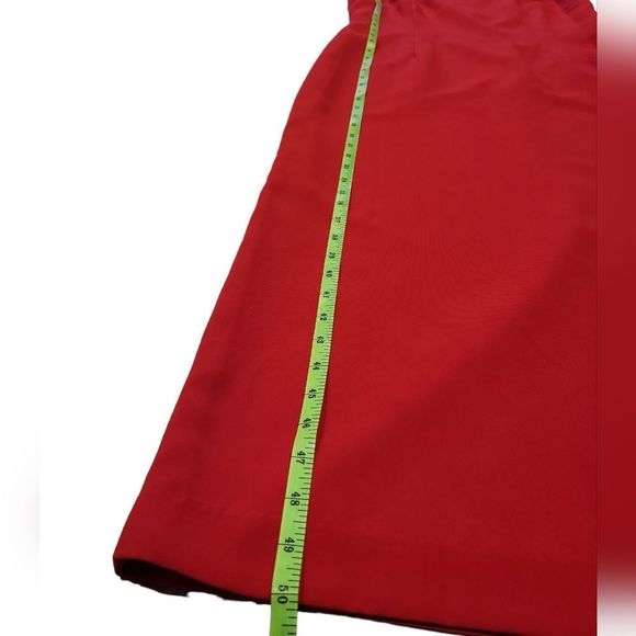 𝅺Danny & Nicole red and black faux fur 2 piece dress set sz 6 - Picture 13 of 16